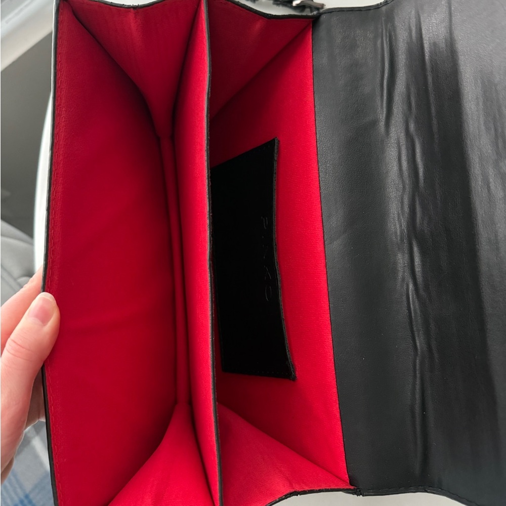 Pinko Black and Red Graphic Crossbody Bag - Picture 3 of 3